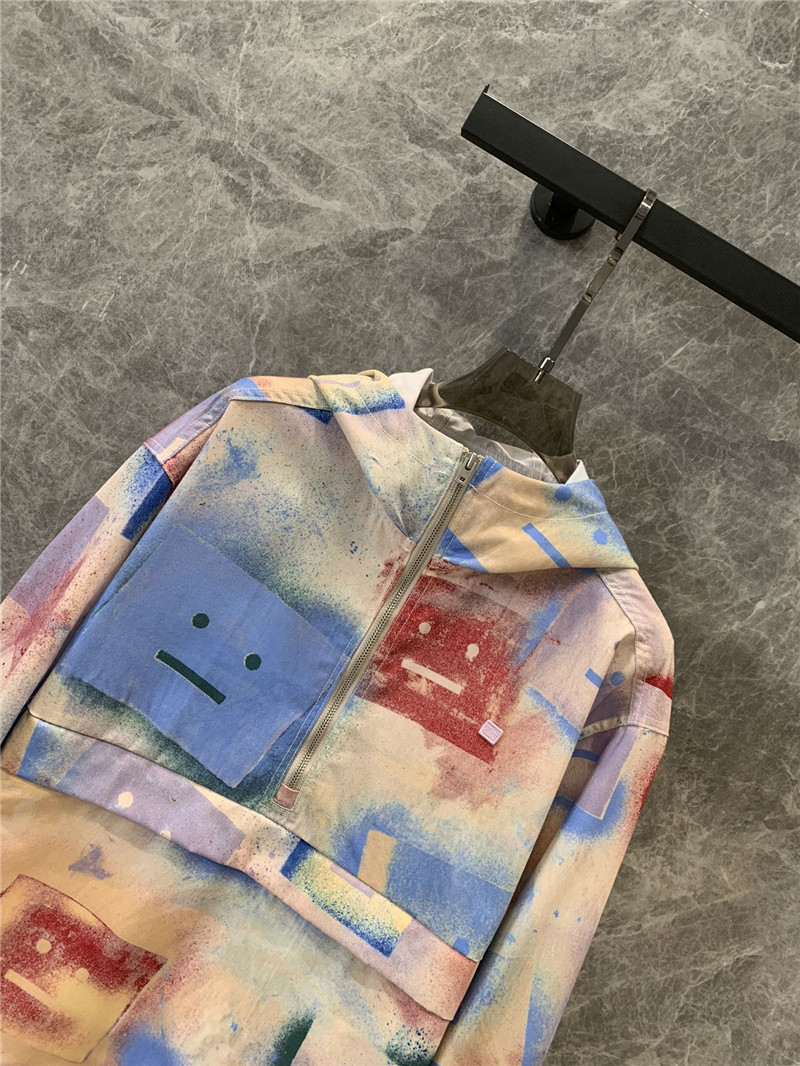 acne studios printed hooded jacket replica clothing