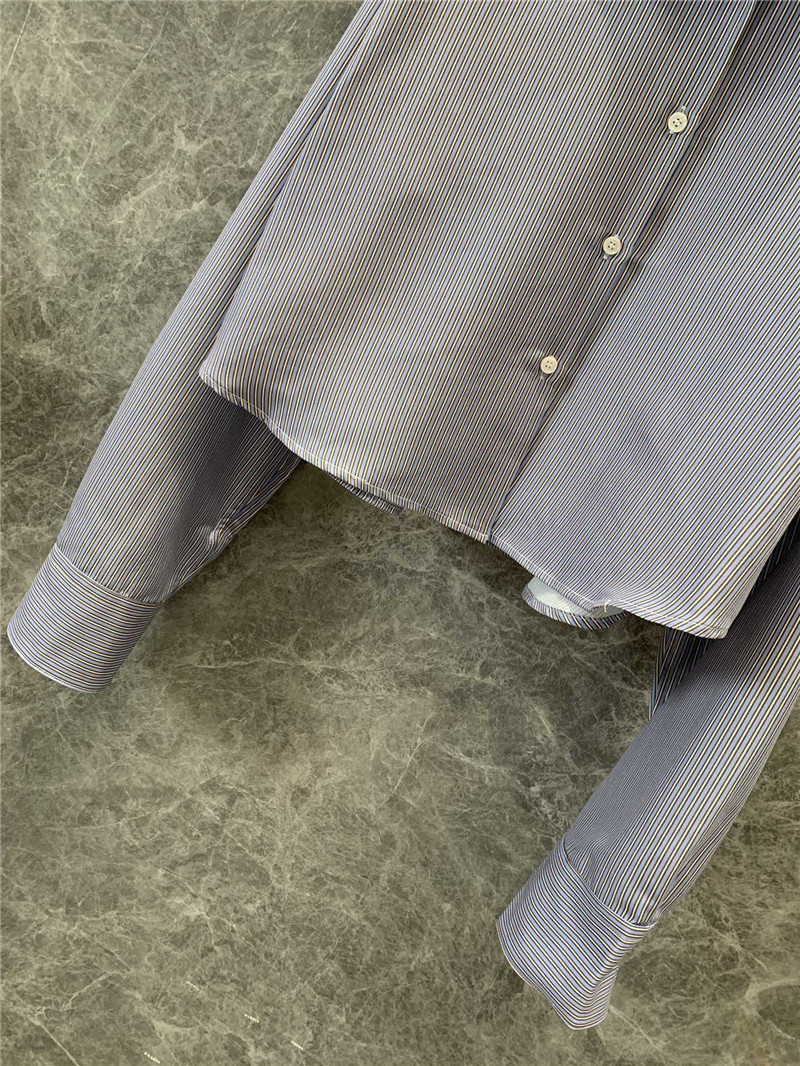 acne studios short striped long-sleeved shirt replica clothes