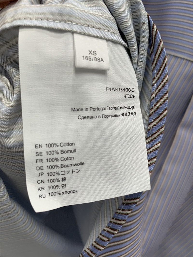 acne studios short striped long-sleeved shirt replica clothes