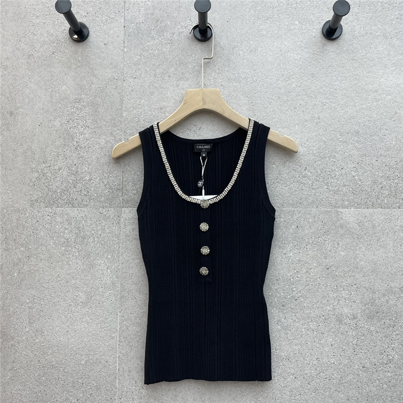 Ch**el u-neck knitted vest replicas clothes