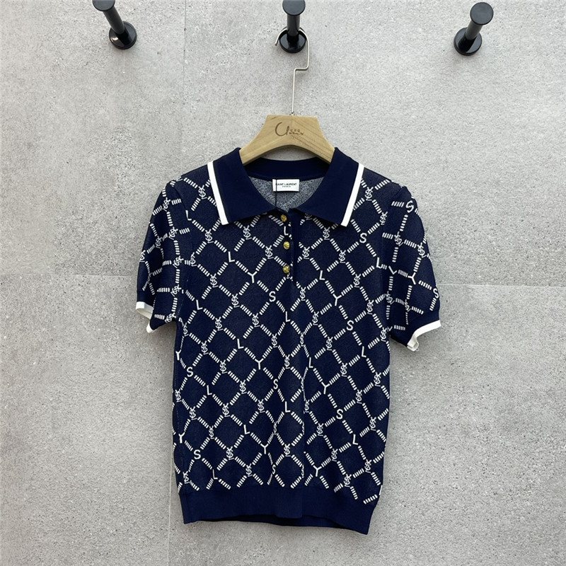 Y51 polo collar knit short sleeves replica clothing