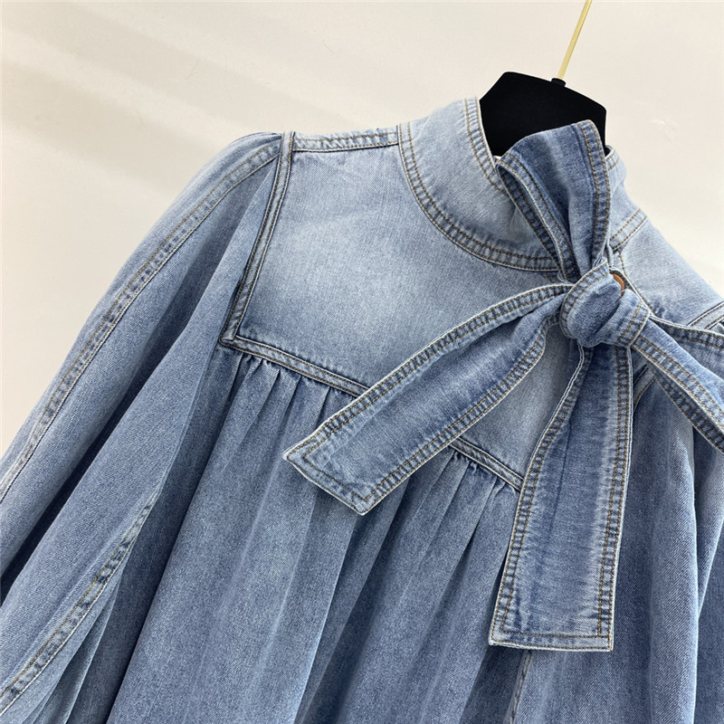 zimm lace-up denim dress replica d&g clothing