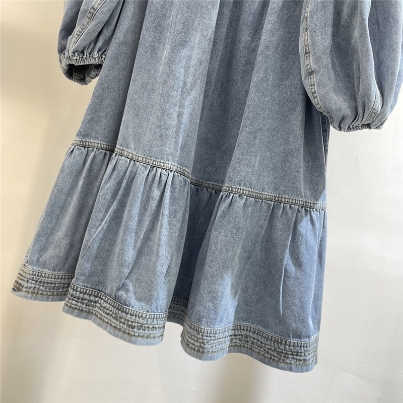 zimm lace-up denim dress replica d&g clothing