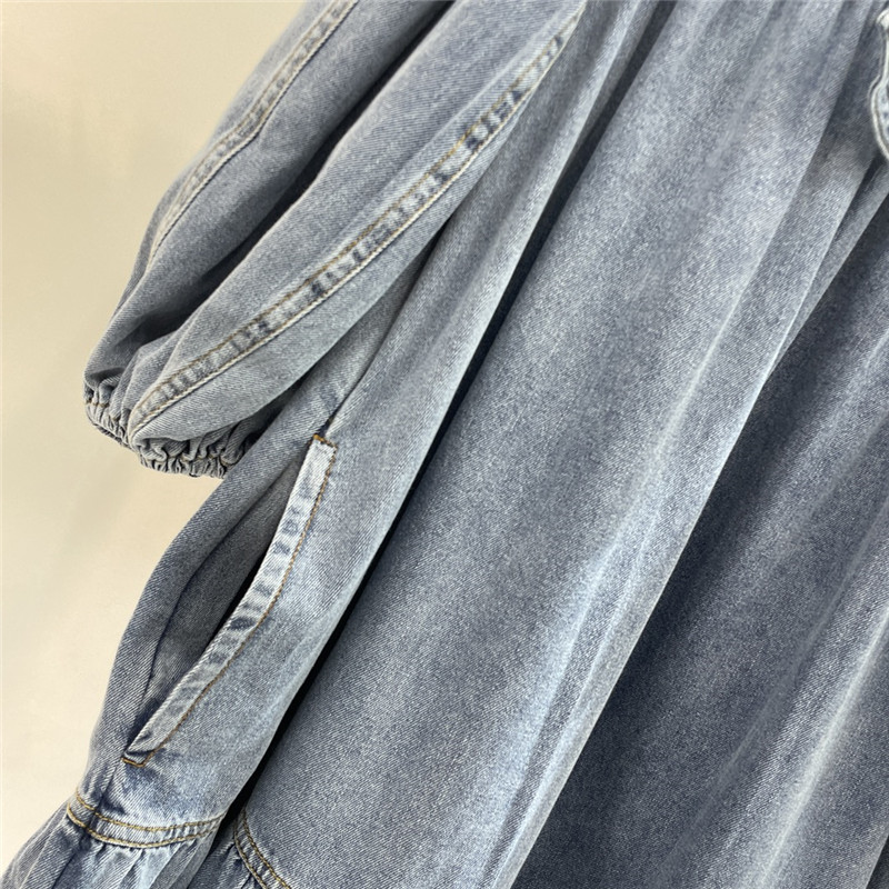 zimm lace-up denim dress replica d&g clothing