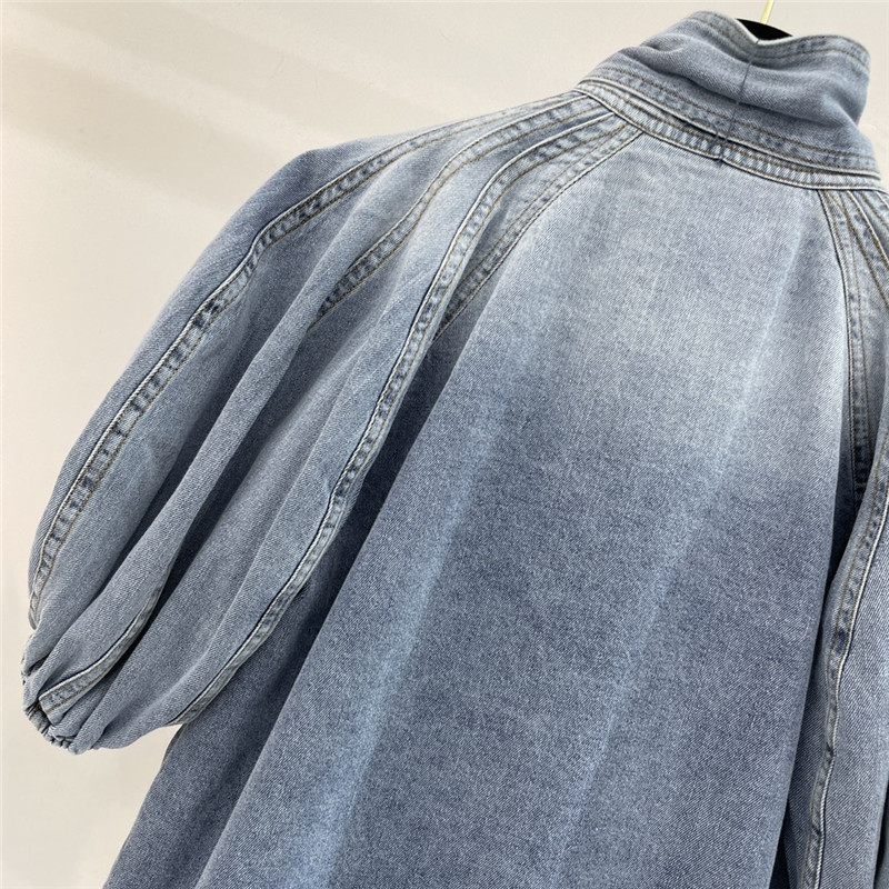 zimm lace-up denim top replica designer clothes