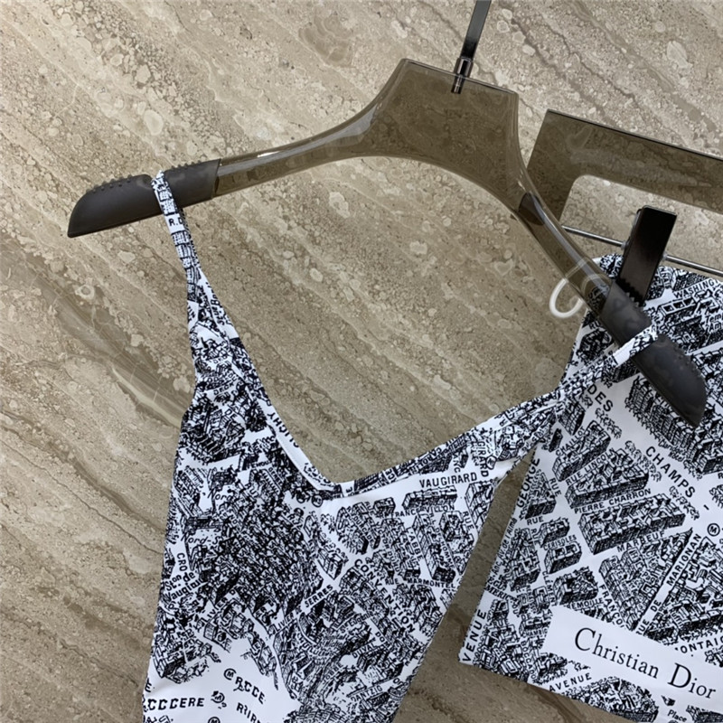 D10r paris map print camisole swimsuit replica clothes