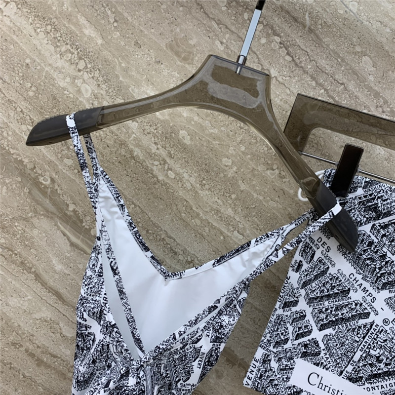 D10r paris map print camisole swimsuit replica clothes