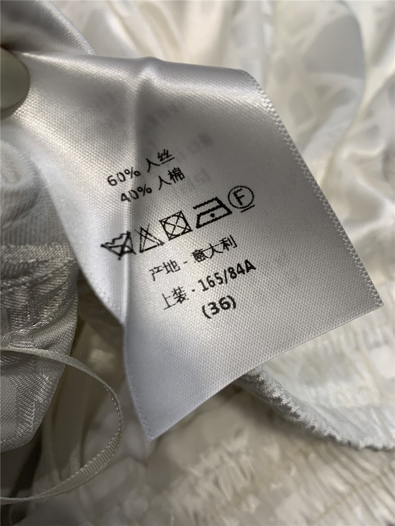 D10r oblique white jacquard velvet wide-leg pants