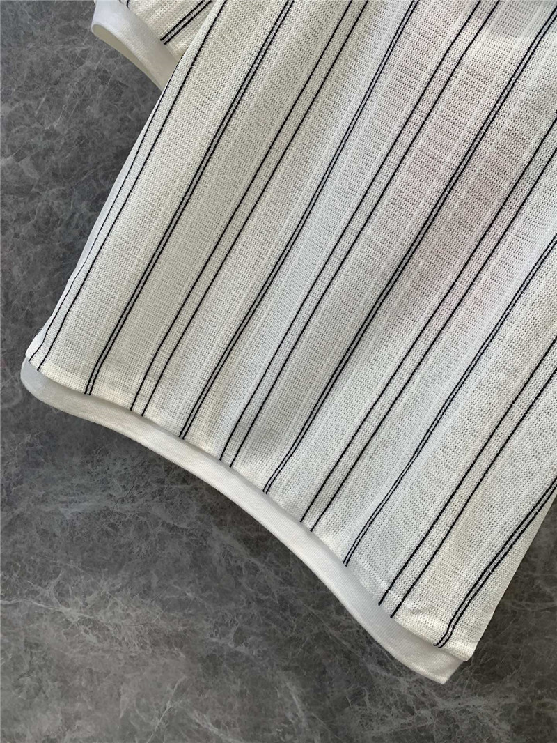 M1um1u vertical striped short-sleeved top replica designer clothes