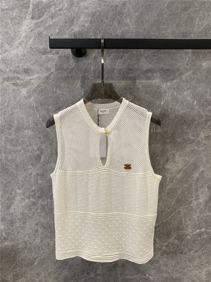 Ce1i*e arc de triomphe hollow knit vest replica clothing sites