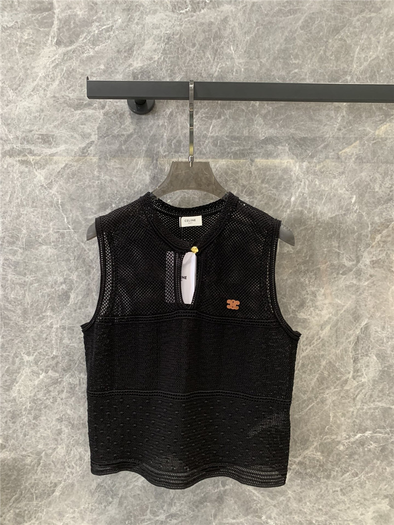 Ce1i*e arc de triomphe hollow knit vest replica clothing sites