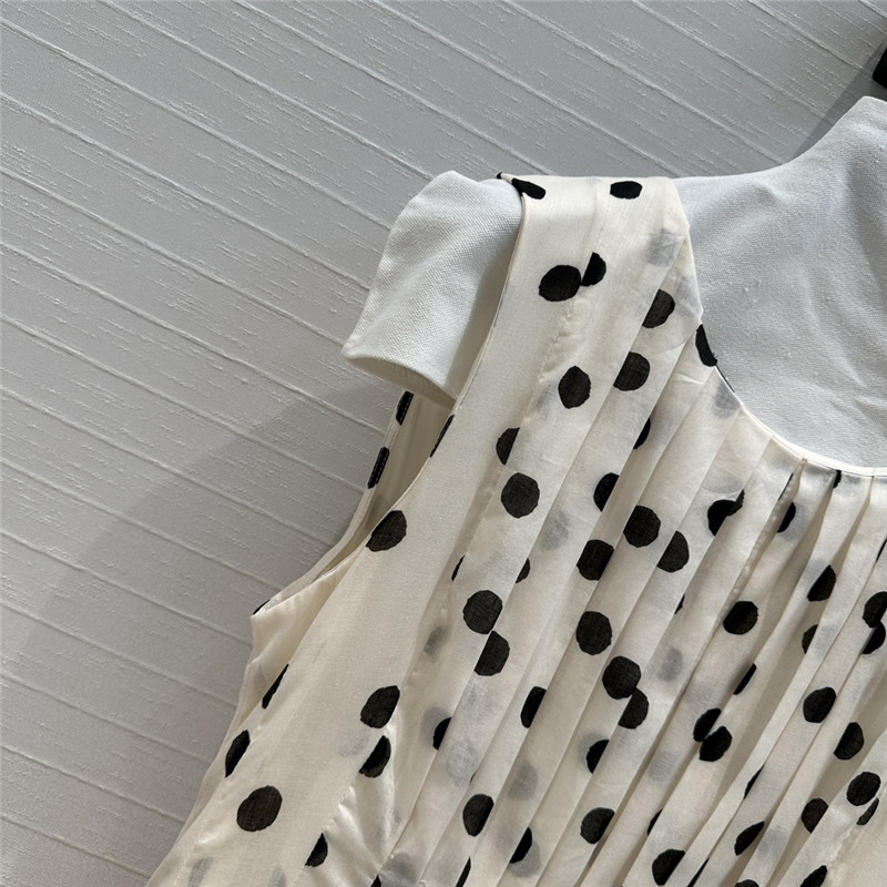 Vanitoo polka dot print silk-cotton dress replica clothes