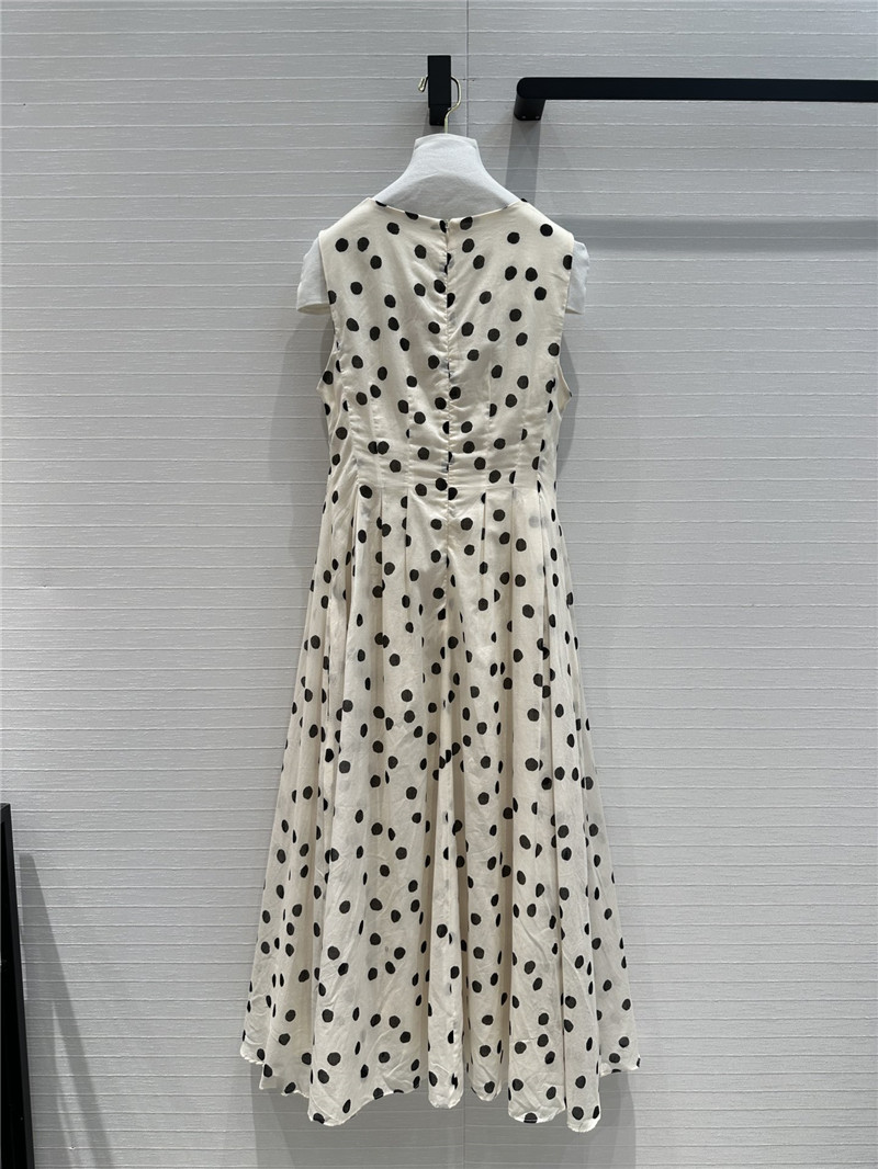 Vanitoo polka dot print silk-cotton dress replica clothes