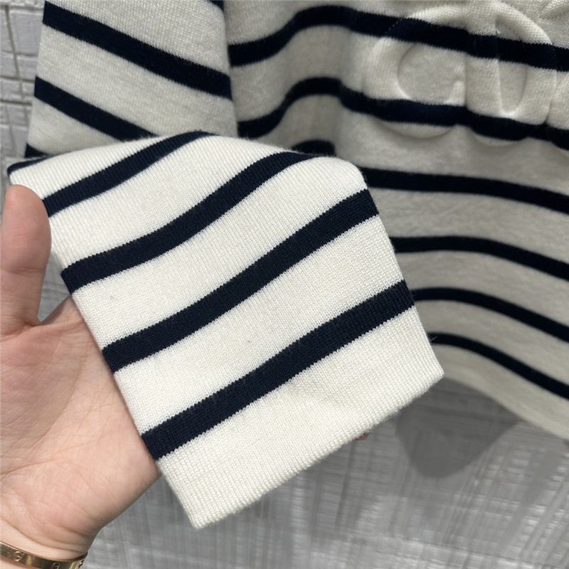 L0ew* 3d embossed logo intarsia striped sweater replica clothing