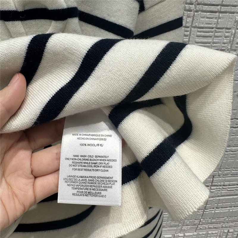 L0ew* 3d embossed logo intarsia striped sweater replica clothing