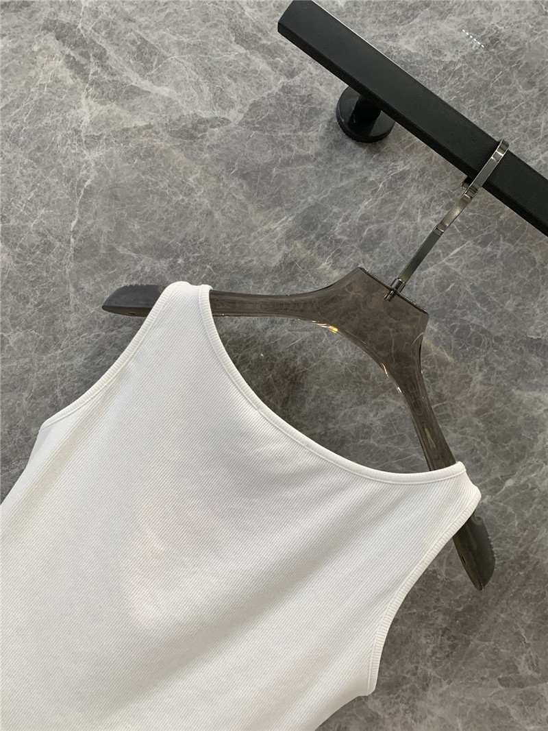 M1um1u letter hardware button hollow vest replicas clothes