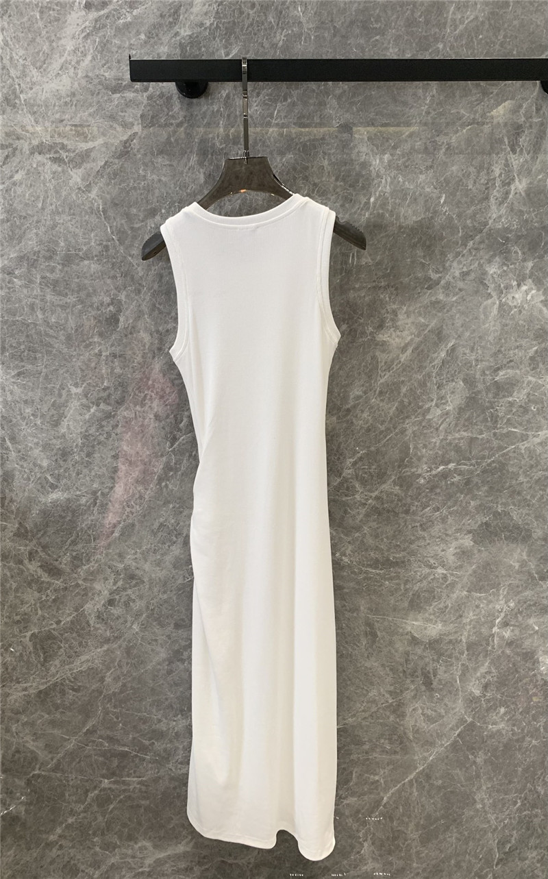 L0ew* pleated waist long vest dress replica clothes