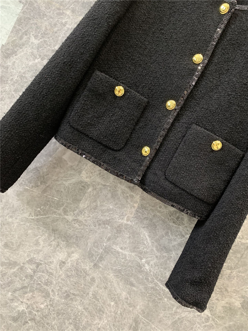 M1um1u single breasted tweed coat replica designer clothes