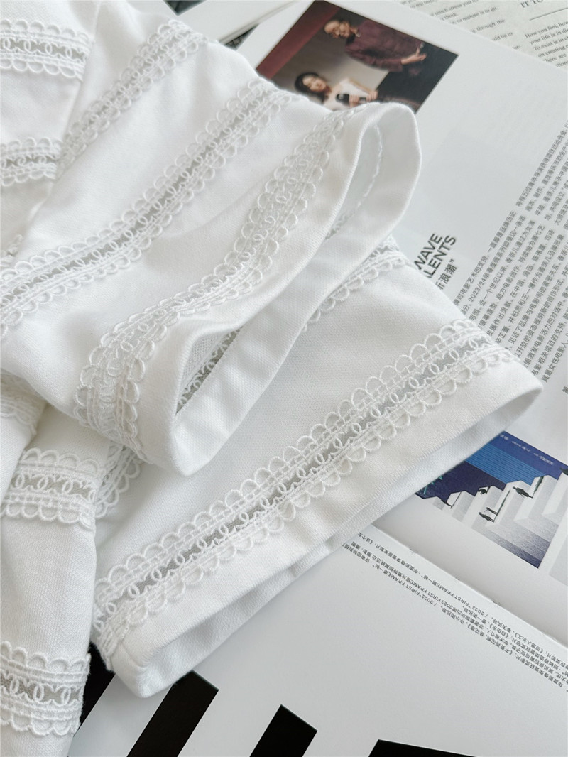 Ch**el lace striped top replica d&g clothing