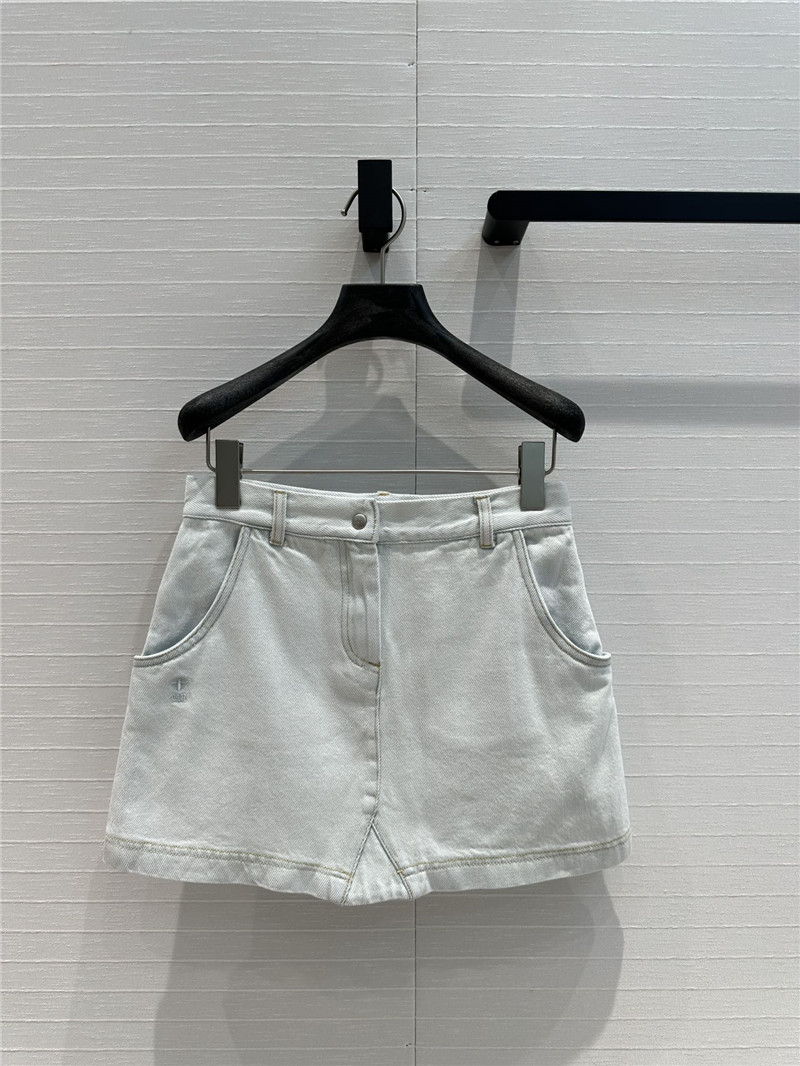 D10r washed light blue denim skirt replica d&g clothing
