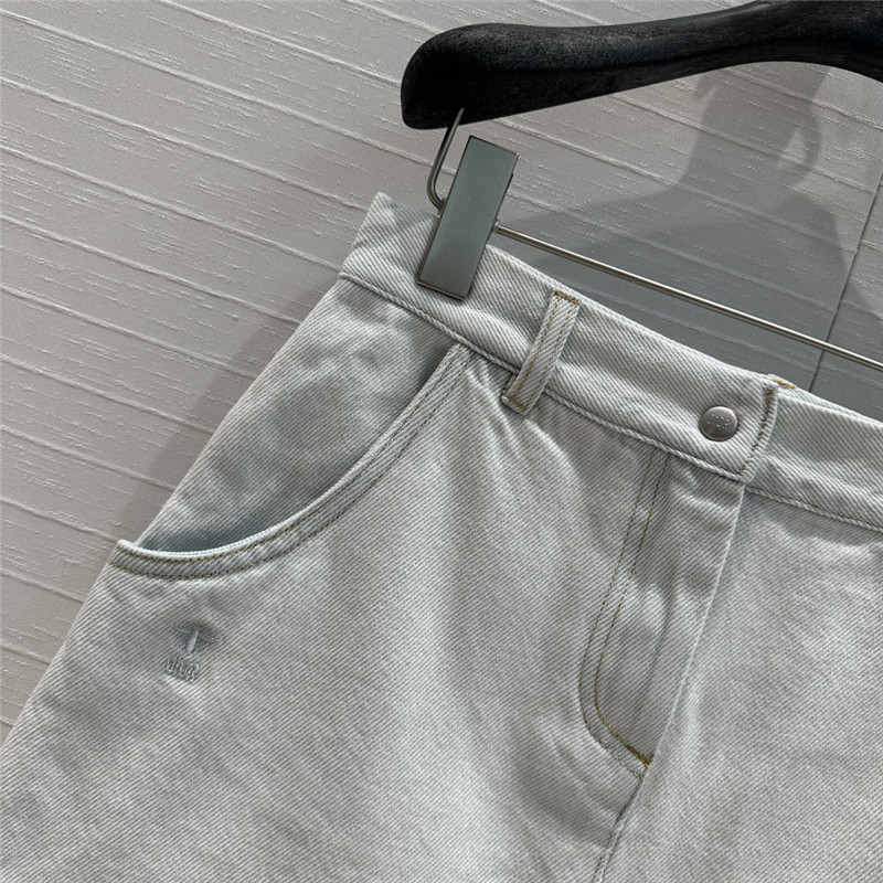 D10r washed light blue denim skirt replica d&g clothing