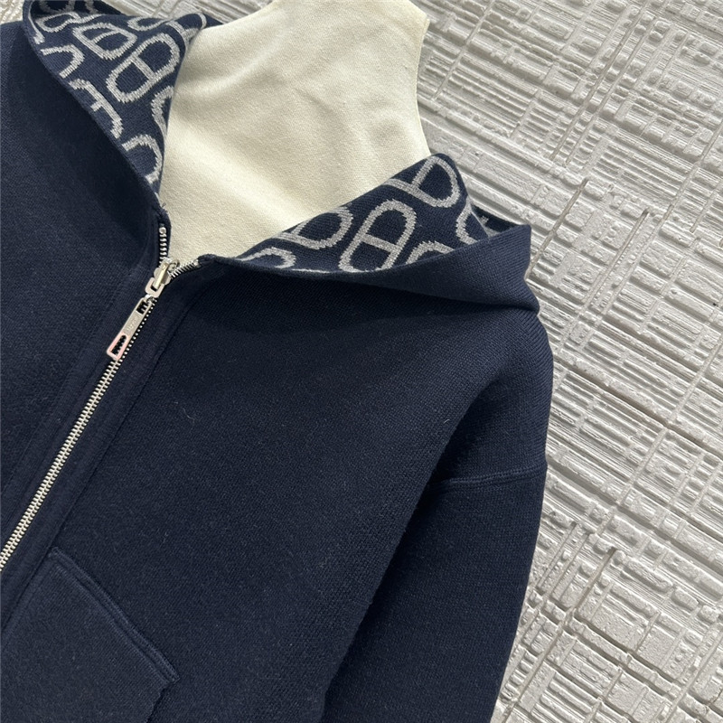 H**me5 pig nose monogram zipper cashmere coat replica clothes