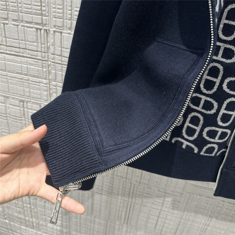 H**me5 pig nose monogram zipper cashmere coat replica clothes