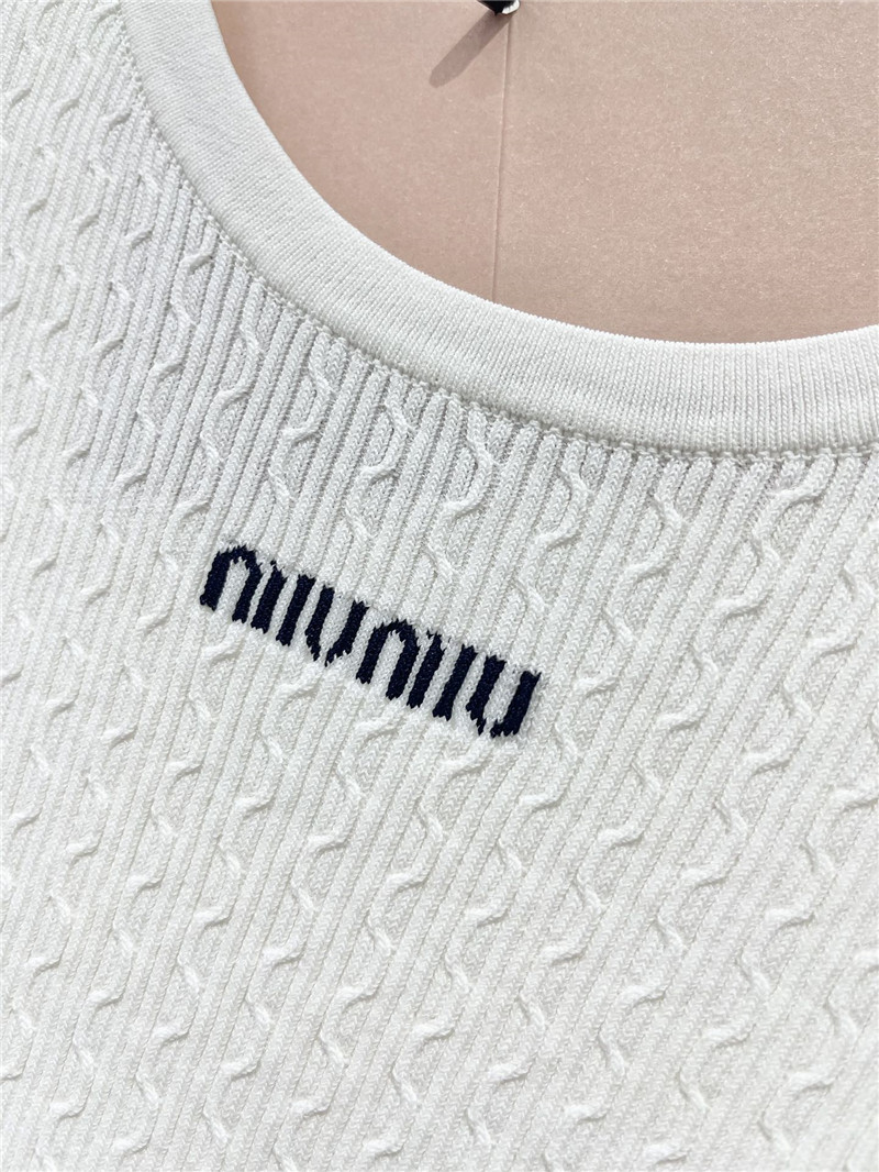 M1um1u slim knitted long-sleeved replica clothes