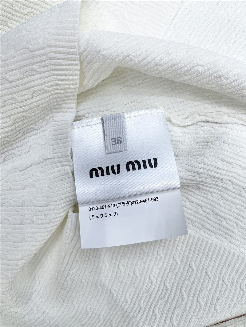 M1um1u slim knitted long-sleeved replica clothes