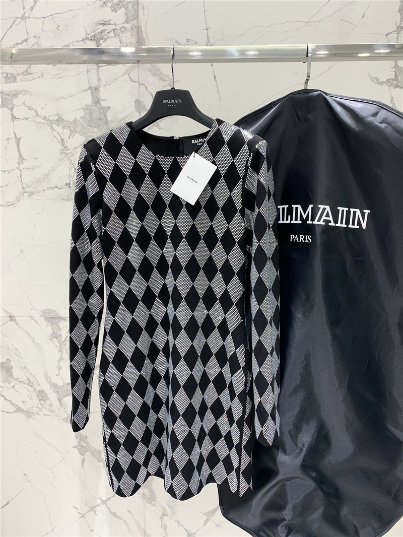 Balmain rhinestone dress cheap replica designer clothes