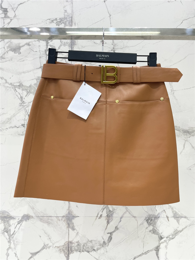 Balmain belted mini skirt replica d&g clothing