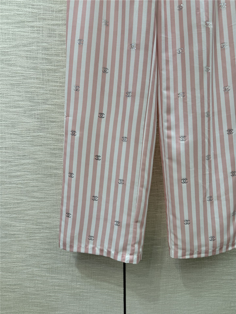 ch**el hot D1am0nd double c striped trousers replicas clothes