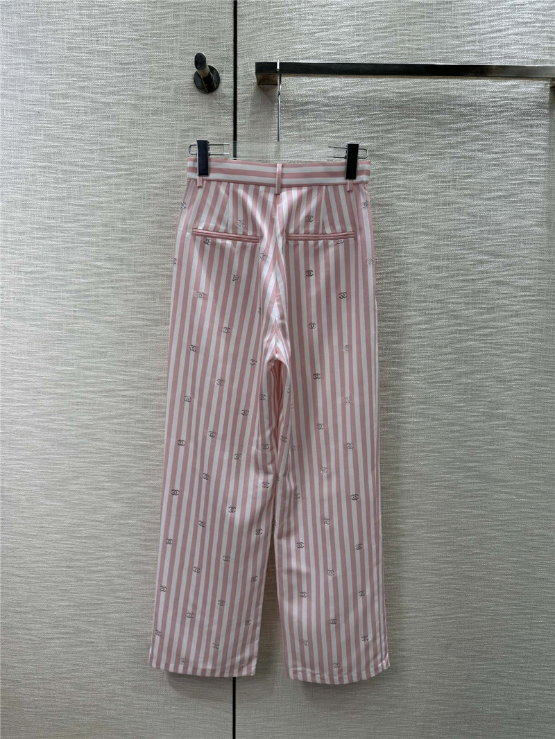 ch**el hot D1am0nd double c striped trousers replicas clothes