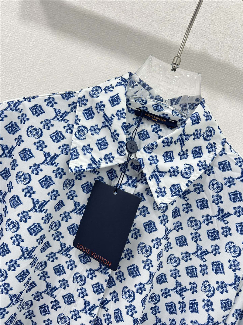 l0vis Vvtt0n lv new blue flower long dress replica clothes