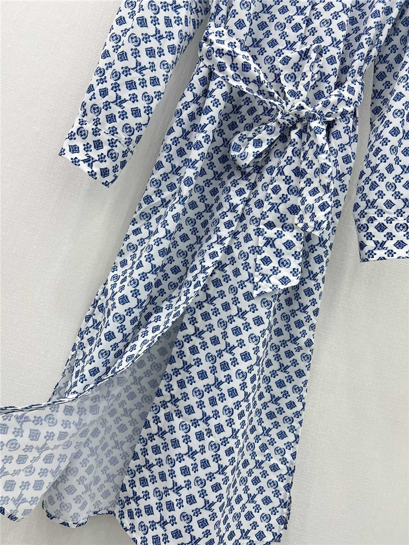 l0vis Vvtt0n lv new blue flower long dress replica clothes