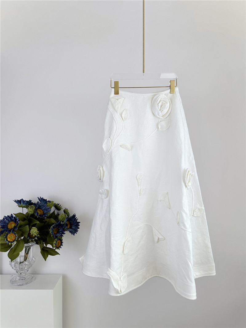 zimm 3D rose detail wide skirt replicas clothes