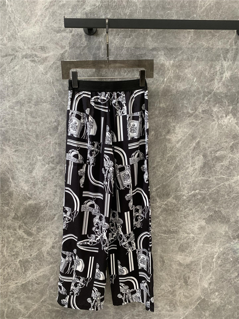 H**me5 loose print wide-leg pants replica d&g clothing