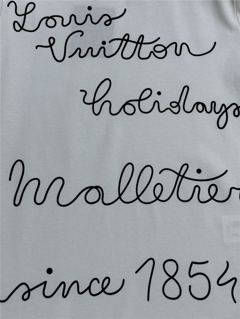 l0vis Vvtt0n lv flocked print t-shirt replica designer clothes