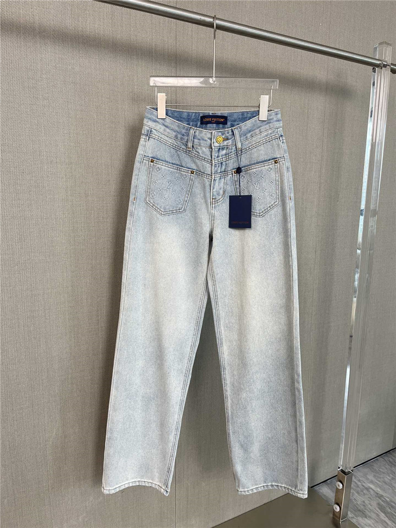 l0vis Vvtt0n lv embossed pocket jeans replica clothes