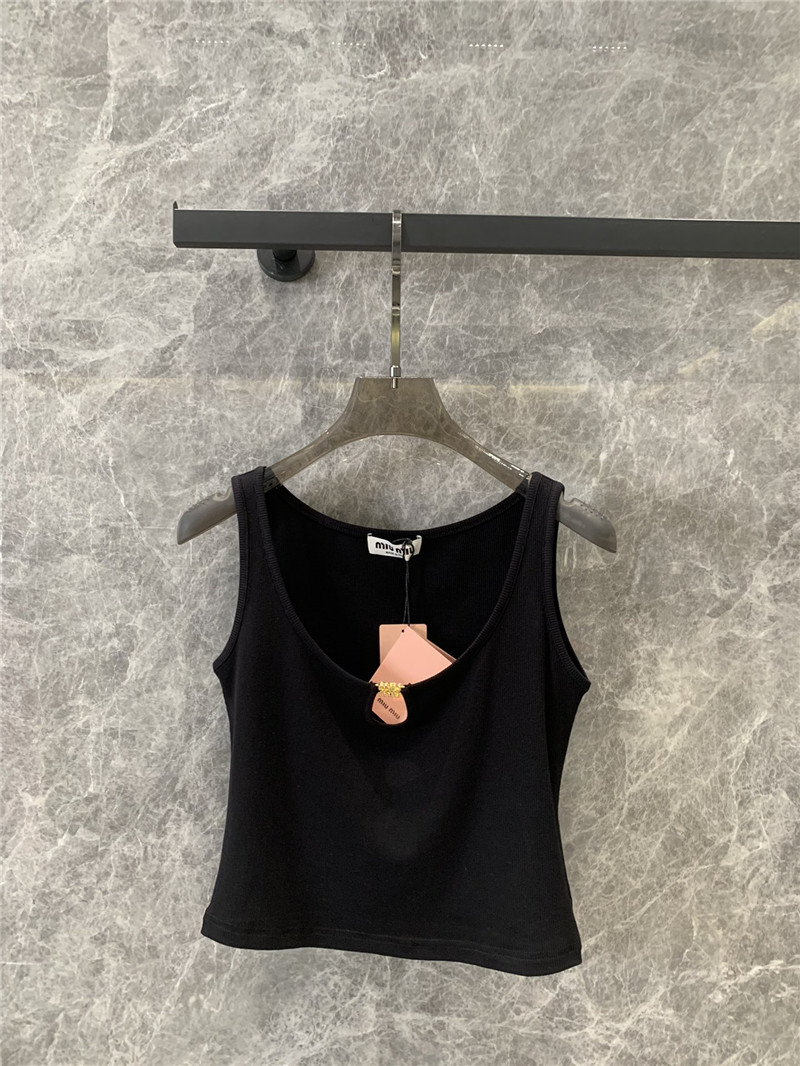 M1um1u letter hardware button hollow vest replica d&g clothing