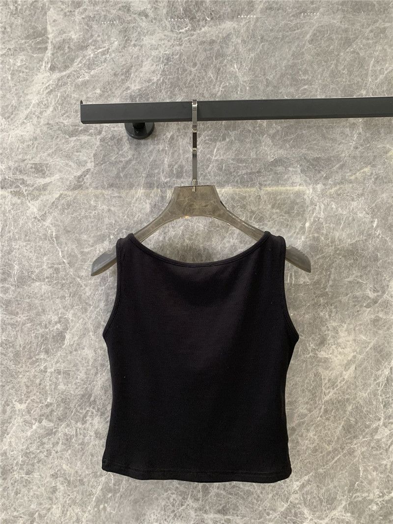 M1um1u letter hardware button hollow vest replica d&g clothing