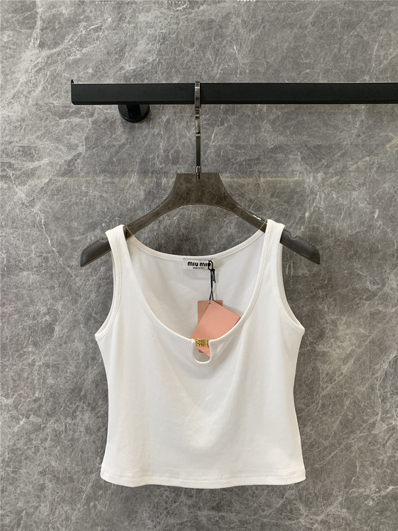 M1um1u letter hardware button hollow vest replica d&g clothing