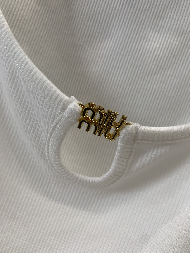 M1um1u letter hardware button hollow vest replica d&g clothing