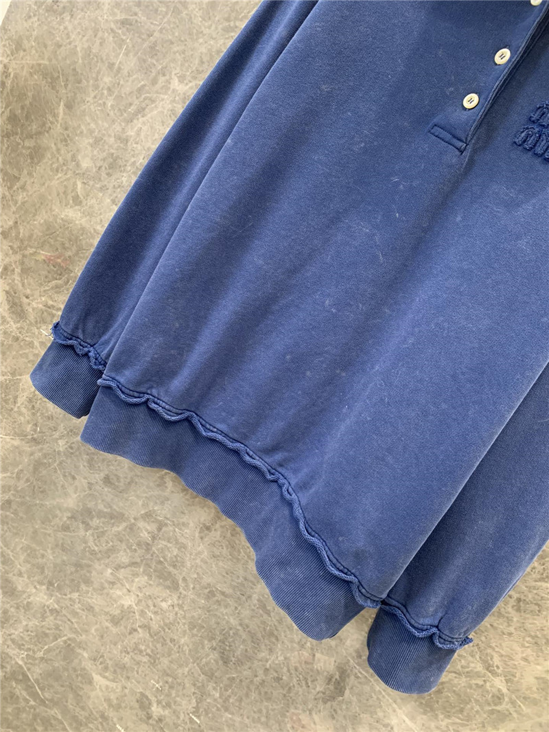 M1um1u blue sports casual style sweater replicas clothes