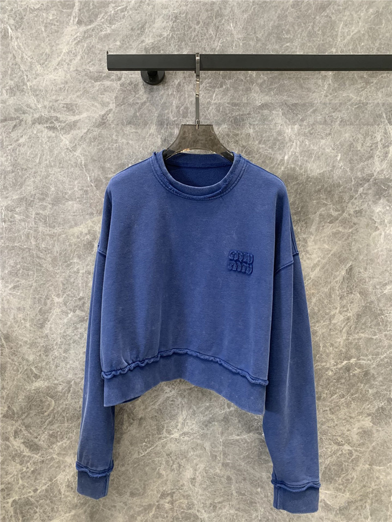 M1um1u round neck sweatshirt replica clothes