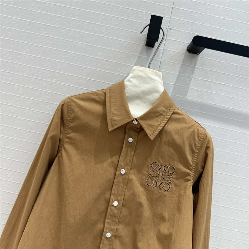 L0ew* lightweight textured cotton poplin shirt replica clothing