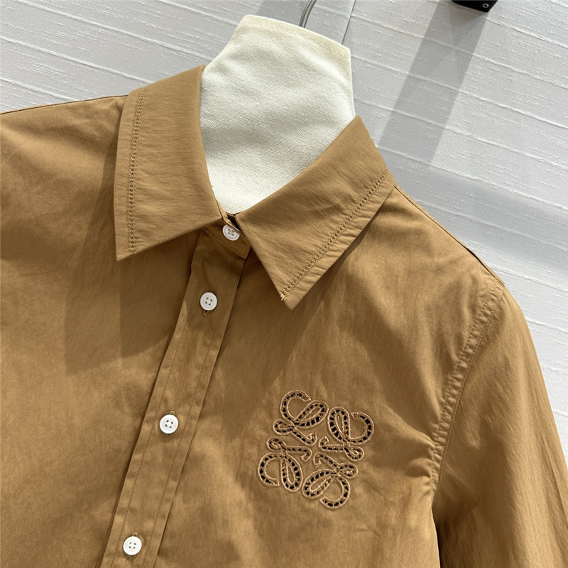 L0ew* lightweight textured cotton poplin shirt replica clothing