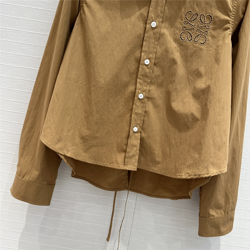 L0ew* lightweight textured cotton poplin shirt replica clothing