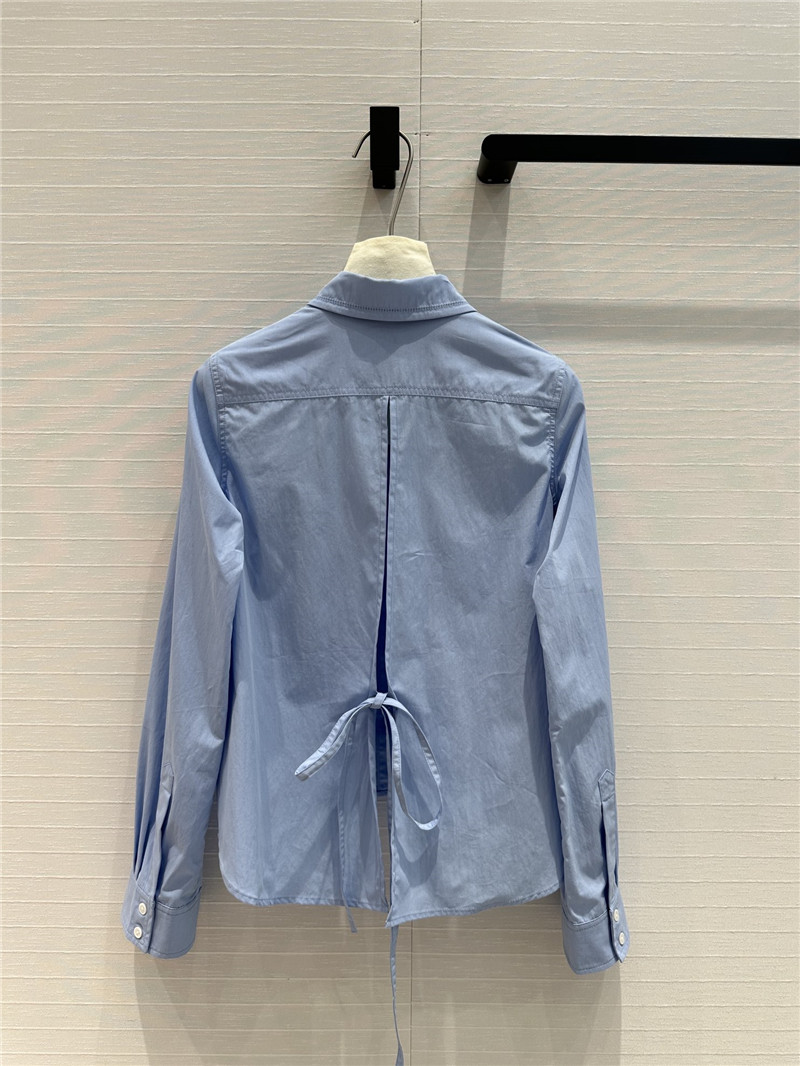 L0ew* lightweight textured cotton poplin shirt replica clothing