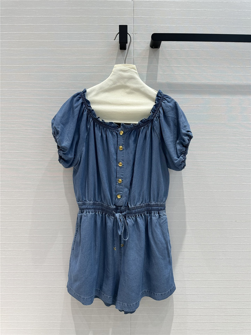 Ce1i*e holiday style puff sleeve jumpsuit replica clothes